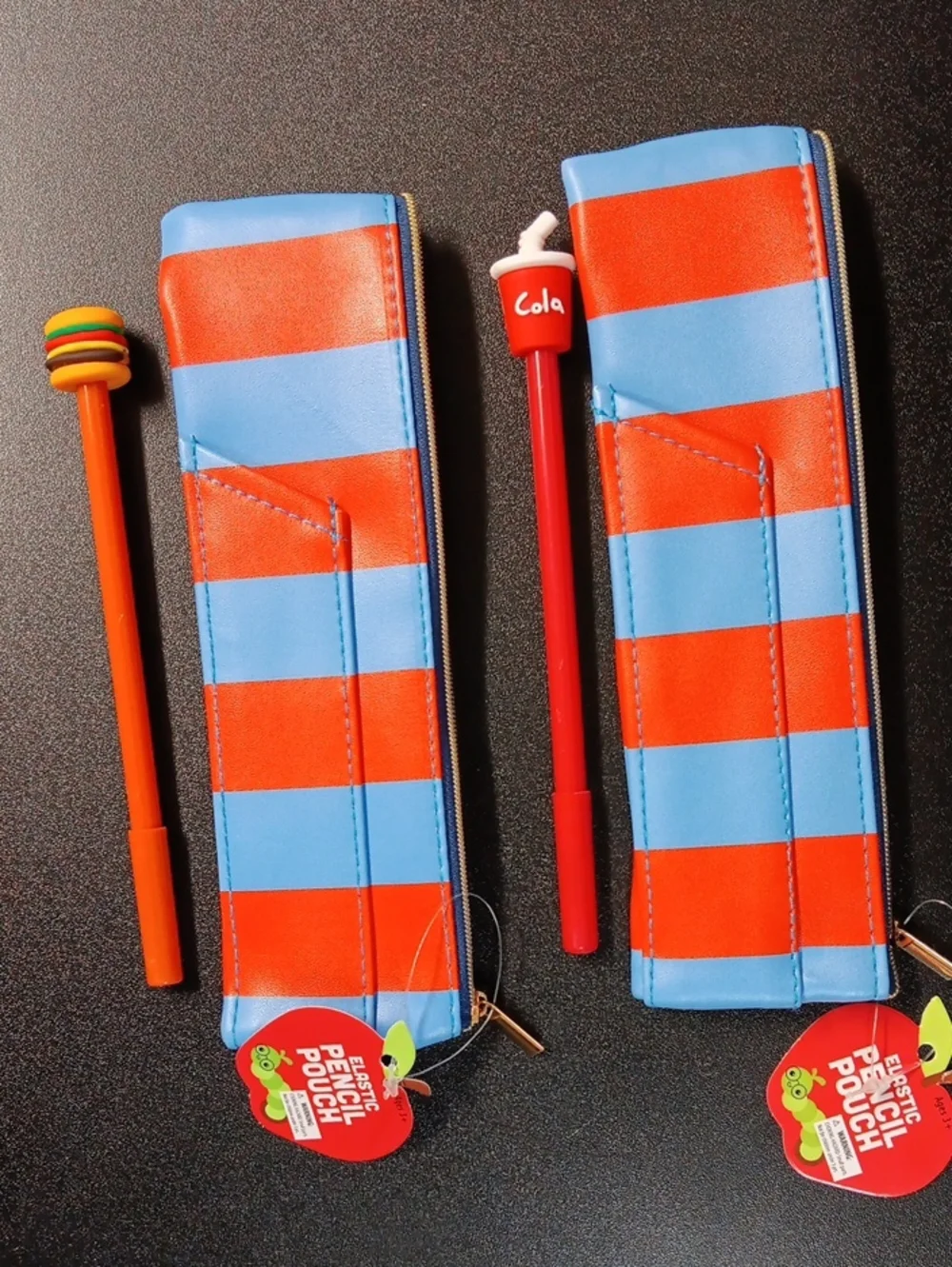 Pencil Case with Novelty Pens (New)